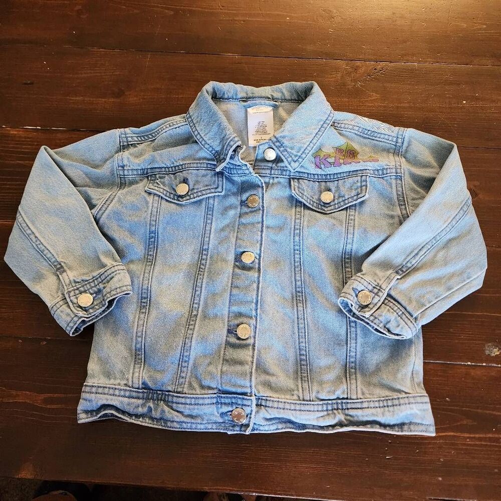 Disney Princess Denim Graphic Jacket Size 5